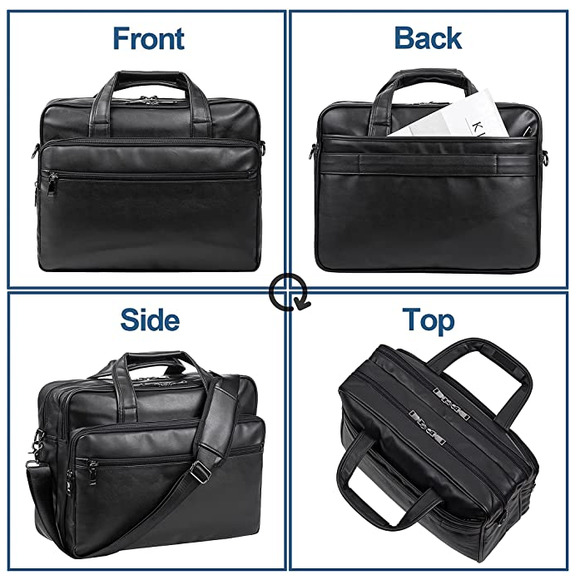 NEW! Stylish Leather Limpton Buisness Satchel - Picture 5 of 7